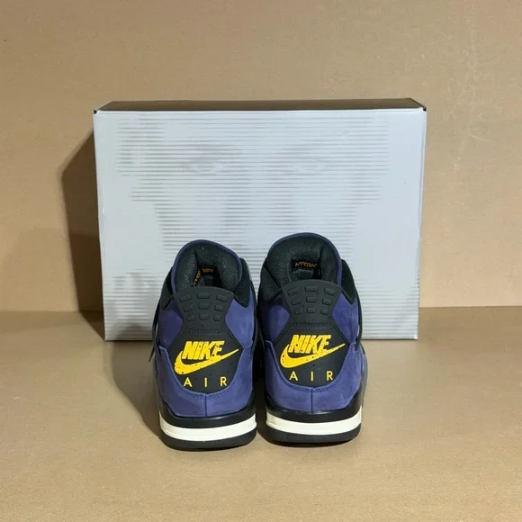 Nike Air Jordan 4 Retro Imperial Purple Lakers AJ4 Men's Size 12.5 - Picture 5 of 11